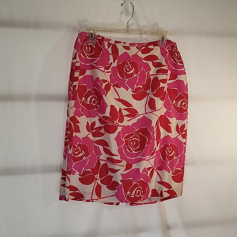 Never worn Pink and White Maggy London Skirt (12) - Picture 4 of 11